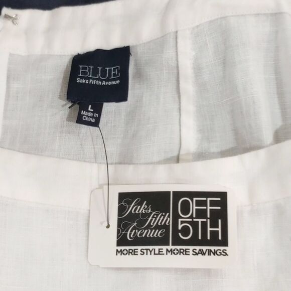 NEW! Blue By Saks Fifth Avenue Ombre Linen Skirt - Size L - $120 - Picture 6 of 8